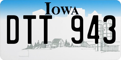 IA license plate DTT943