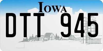 IA license plate DTT945