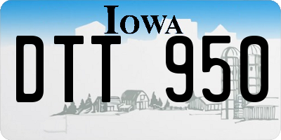 IA license plate DTT950