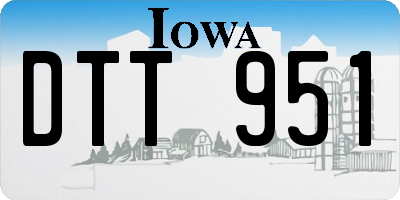IA license plate DTT951