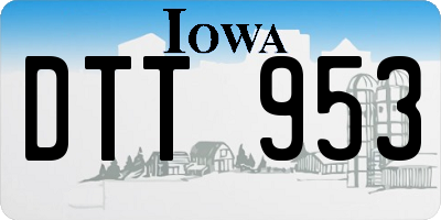 IA license plate DTT953