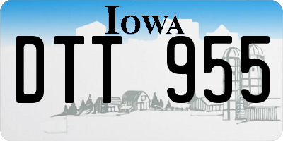 IA license plate DTT955