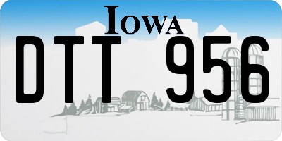 IA license plate DTT956