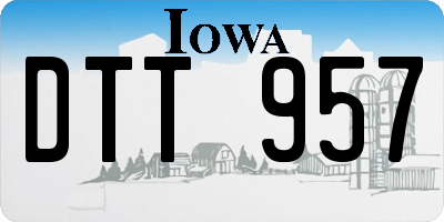IA license plate DTT957