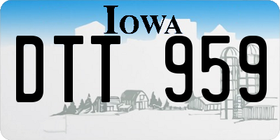 IA license plate DTT959
