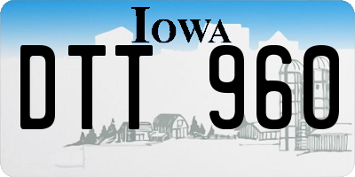 IA license plate DTT960