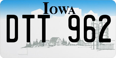 IA license plate DTT962