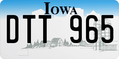 IA license plate DTT965