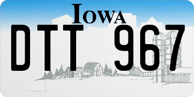IA license plate DTT967