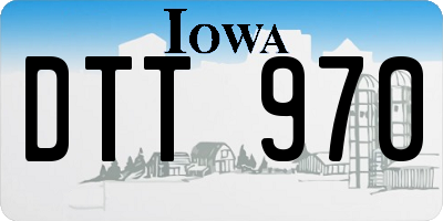IA license plate DTT970