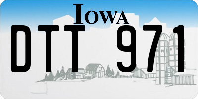 IA license plate DTT971