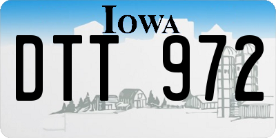 IA license plate DTT972