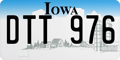 IA license plate DTT976