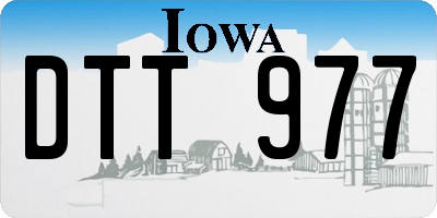 IA license plate DTT977