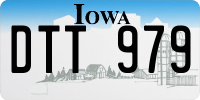 IA license plate DTT979