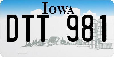 IA license plate DTT981