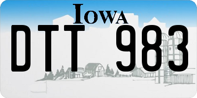 IA license plate DTT983