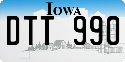 IA license plate DTT990