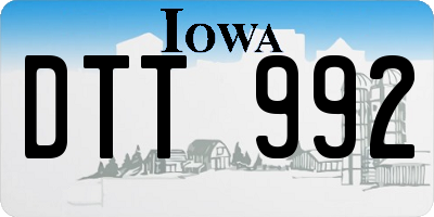 IA license plate DTT992