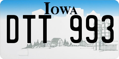 IA license plate DTT993
