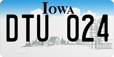 IA license plate DTU024