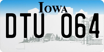 IA license plate DTU064