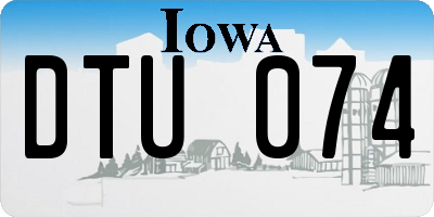 IA license plate DTU074
