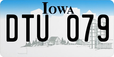 IA license plate DTU079