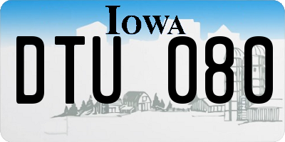 IA license plate DTU080