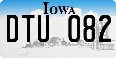 IA license plate DTU082