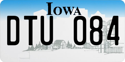 IA license plate DTU084