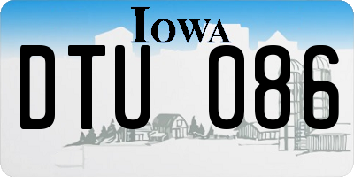 IA license plate DTU086