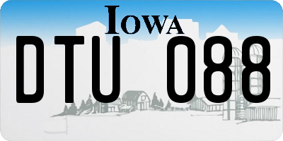 IA license plate DTU088
