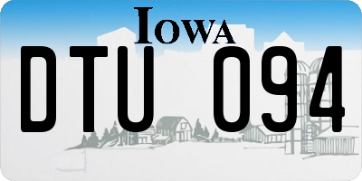 IA license plate DTU094