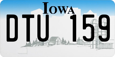 IA license plate DTU159