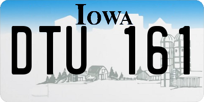 IA license plate DTU161