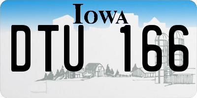 IA license plate DTU166