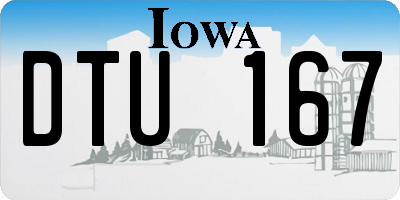 IA license plate DTU167