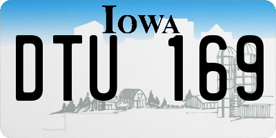IA license plate DTU169