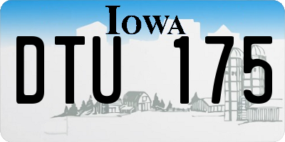 IA license plate DTU175