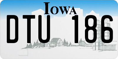 IA license plate DTU186