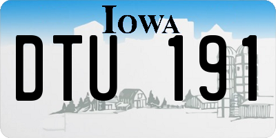 IA license plate DTU191