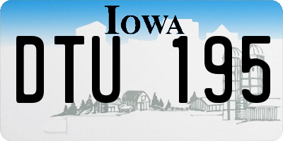 IA license plate DTU195