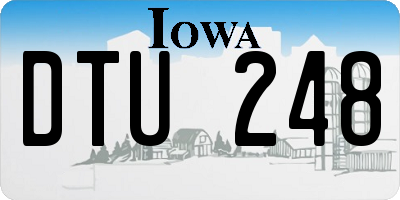 IA license plate DTU248