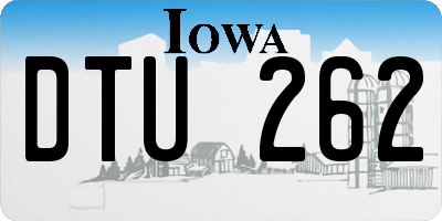 IA license plate DTU262