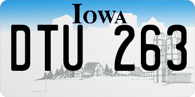 IA license plate DTU263