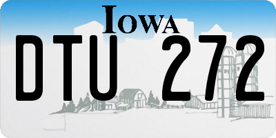 IA license plate DTU272