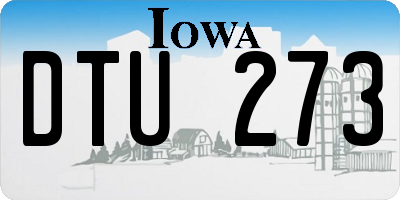 IA license plate DTU273