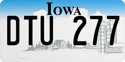 IA license plate DTU277