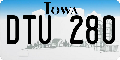 IA license plate DTU280